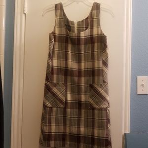 Plaid Retro A Line Jumper Dress